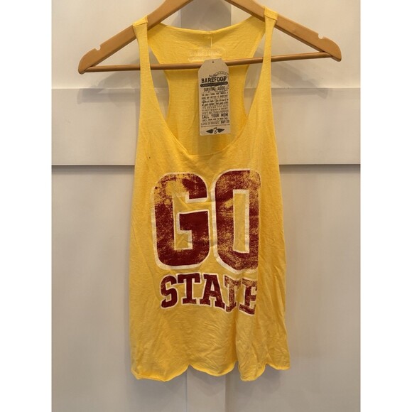 barefoot Tops - NEW Women’s Barefoot Iowa State Cyclones University Cheer Tank Top Size Small